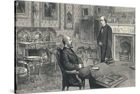 Prince of Wales Visiting Lord Beaconsfield at Hughenden Manor, 1896-null-Stretched Canvas