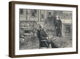 Prince of Wales Visiting Lord Beaconsfield at Hughenden Manor, 1896-null-Framed Giclee Print