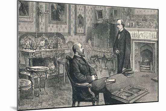 Prince of Wales Visiting Lord Beaconsfield at Hughenden Manor, 1896-null-Mounted Giclee Print
