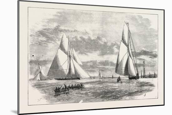 Prince of Wales Yacht Club Regatta: the Finish at Erith, 1876, Uk-null-Mounted Giclee Print