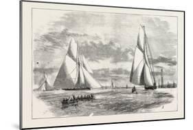 Prince of Wales Yacht Club Regatta: the Finish at Erith, 1876, Uk-null-Mounted Giclee Print