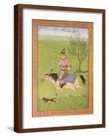 Prince on Horseback-17th Century Mughal School-Framed Premium Giclee Print
