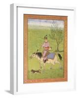 Prince on Horseback-17th Century Mughal School-Framed Premium Giclee Print