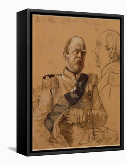 Prince Otto Von Bismarck, 1865-Adolph von Menzel-Framed Stretched Canvas