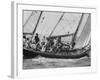 Prince Philip at Helm of His Yawl, 'Bloodhound', During Cowes Regatta-null-Framed Premium Photographic Print