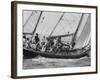 Prince Philip at Helm of His Yawl, 'Bloodhound', During Cowes Regatta-null-Framed Premium Photographic Print