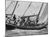 Prince Philip at Helm of His Yawl, 'Bloodhound', During Cowes Regatta-null-Mounted Premium Photographic Print