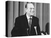 Prince Philip giving a lecture at Hudson Bay House-Associated Newspapers-Stretched Canvas