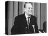 Prince Philip giving a lecture at Hudson Bay House-Associated Newspapers-Stretched Canvas