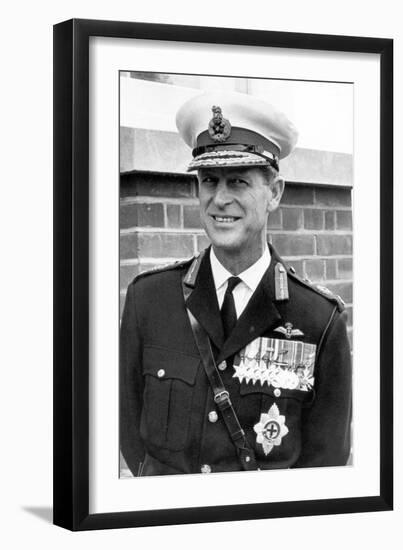 Prince Philip in the uniform of the Royal Marines-Associated Newspapers-Framed Photo