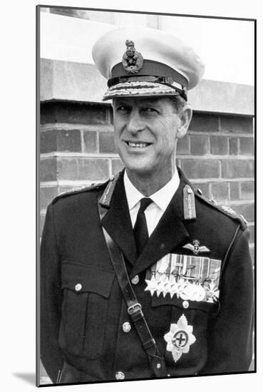 Prince Philip in the uniform of the Royal Marines-Associated Newspapers-Mounted Photo