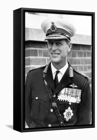 Prince Philip in the uniform of the Royal Marines-Associated Newspapers-Framed Stretched Canvas