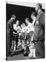 Prince Philip Meets the Bolton Players at the FA Cup Final Against Manchester United-null-Stretched Canvas