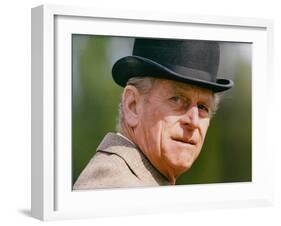 Prince Philip wearing a bowler hat-Associated Newspapers-Framed Photo