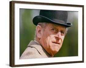 Prince Philip wearing a bowler hat-Associated Newspapers-Framed Photo