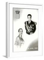 Prince Rainier III of Monaco and Grace Kelley Wedding Commemorative-null-Framed Art Print