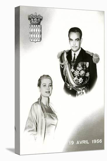 Prince Rainier III of Monaco and Grace Kelley Wedding Commemorative-null-Stretched Canvas
