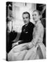 Prince Rainier III with Actress Grace Kelly at the Announcement of Their Engagement-Howard Sochurek-Stretched Canvas