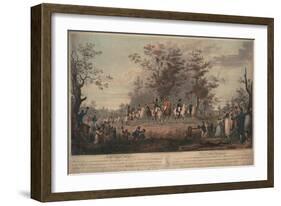 Prince Regent, William III of Prussia, Alexander I, General Blücher and Hetman Platov Review Troops-Alexander Ivanovich Sauerweid-Framed Giclee Print