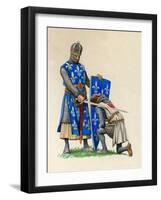 Prince Richard, the Future Richard the Lionheart, Being Knighted by King Louis of France-Peter Jackson-Framed Giclee Print