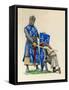 Prince Richard, the Future Richard the Lionheart, Being Knighted by King Louis of France-Peter Jackson-Framed Stretched Canvas