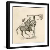 Prince Richard, the Future Richard the Lionheart, Practising at the Quintain-Peter Jackson-Framed Giclee Print