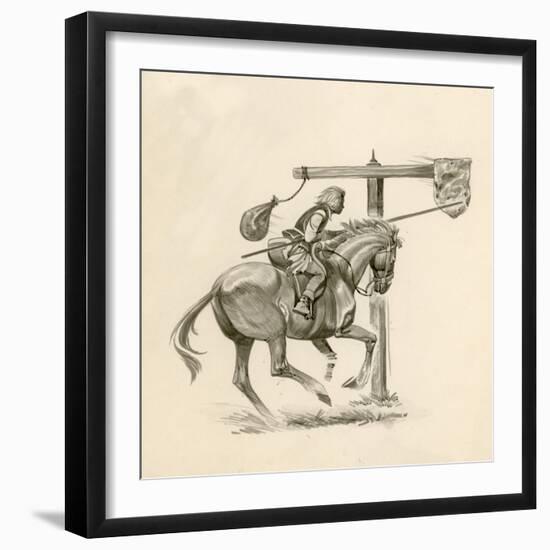 Prince Richard, the Future Richard the Lionheart, Practising at the Quintain-Peter Jackson-Framed Giclee Print