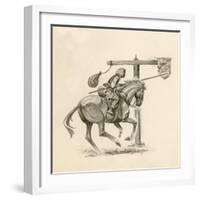 Prince Richard, the Future Richard the Lionheart, Practising at the Quintain-Peter Jackson-Framed Premium Giclee Print