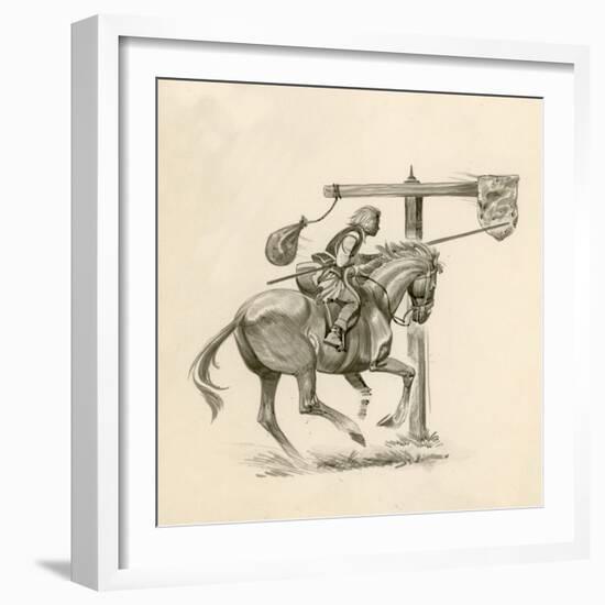 Prince Richard, the Future Richard the Lionheart, Practising at the Quintain-Peter Jackson-Framed Premium Giclee Print