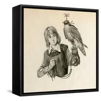 Prince Richard, the Future Richard the Lionheart, with a Hawk-Peter Jackson-Framed Stretched Canvas