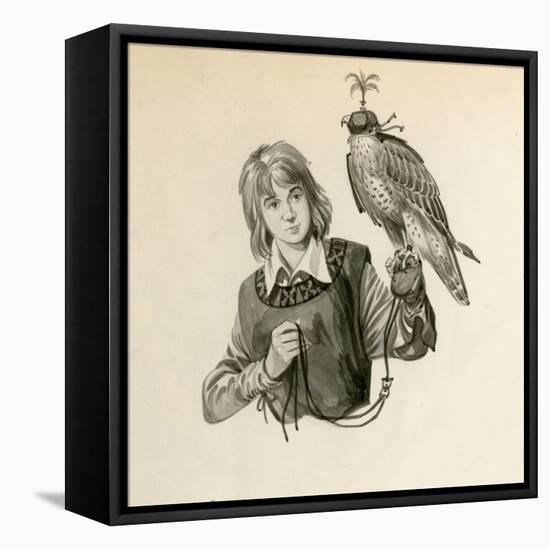 Prince Richard, the Future Richard the Lionheart, with a Hawk-Peter Jackson-Framed Stretched Canvas