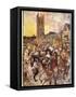 Prince Rupert and His Troops March Confidently Through Oxford-Henry Justice Ford-Framed Stretched Canvas