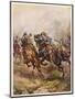 Prince Rupert of the Rhine Leads a Cavary Charge at the Battle of Edgehill-null-Mounted Art Print