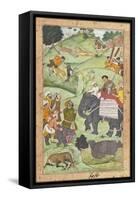 Prince Salim at a Hunt-null-Framed Stretched Canvas