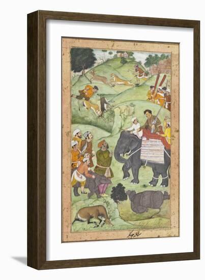 Prince Salim at a Hunt-null-Framed Art Print