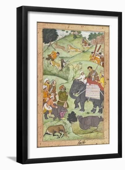 Prince Salim at a Hunt-null-Framed Art Print