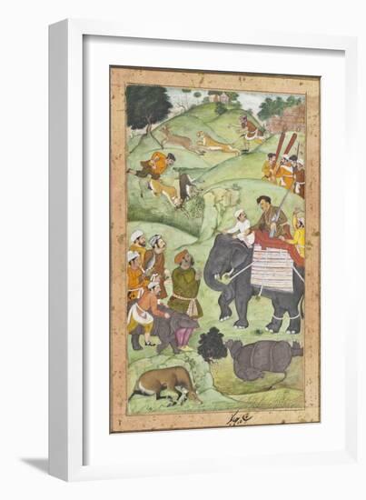 Prince Salim at a Hunt-null-Framed Art Print