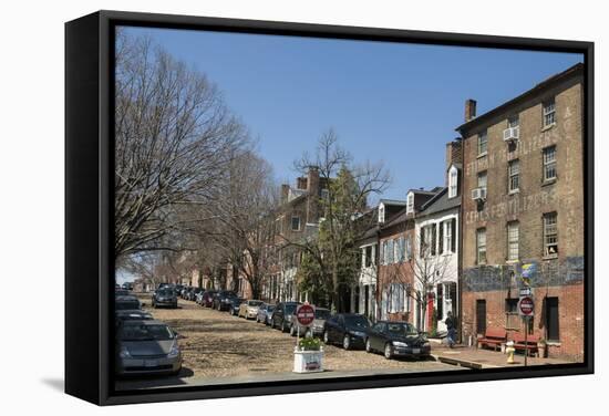 Prince Street also known as Captains Row in Old Town-John Woodworth-Framed Stretched Canvas