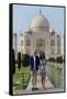 Prince William and Catherine at the Taj Mahal, India-Associated Newspapers-Framed Stretched Canvas