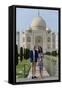 Prince William and Catherine at the Taj Mahal, India-Associated Newspapers-Framed Stretched Canvas