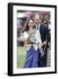 Prince William and Kate, Laughing Trying Archery in Bhutan-Associated Newspapers-Framed Photo