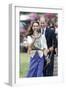 Prince William and Kate, Laughing Trying Archery in Bhutan-Associated Newspapers-Framed Photo