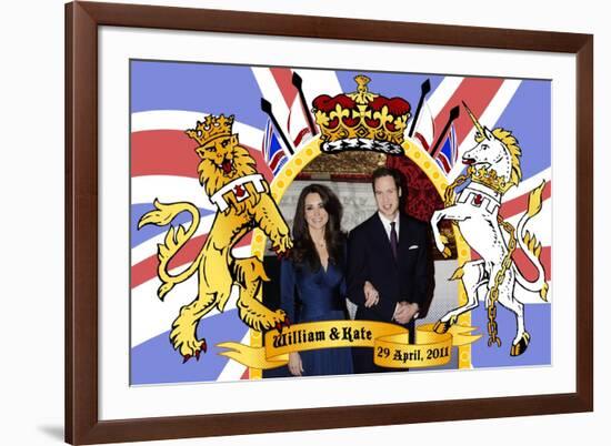 Prince William and Kate Middleton, The Royal Wedding April 29th, 2011-null-Framed Art Print