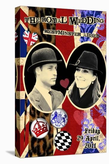 Prince William and Kate Middleton, The Royal Wedding Black and White Photo Scrapbook-null-Stretched Canvas