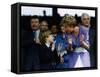 Prince William and Mother Diana at the Ladies Wimbledon Final July 1991-null-Framed Stretched Canvas