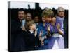 Prince William and Mother Diana at the Ladies Wimbledon Final July 1991-null-Stretched Canvas