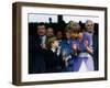 Prince William and Mother Diana at the Ladies Wimbledon Final July 1991-null-Framed Photographic Print