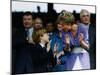 Prince William and Mother Diana at the Ladies Wimbledon Final July 1991-null-Mounted Photographic Print