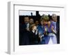 Prince William and Mother Diana at the Ladies Wimbledon Final July 1991-null-Framed Photographic Print