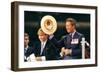 Prince William and Prince Charles at the 50th anniversary of VJ Day-Associated Newspapers-Framed Photo